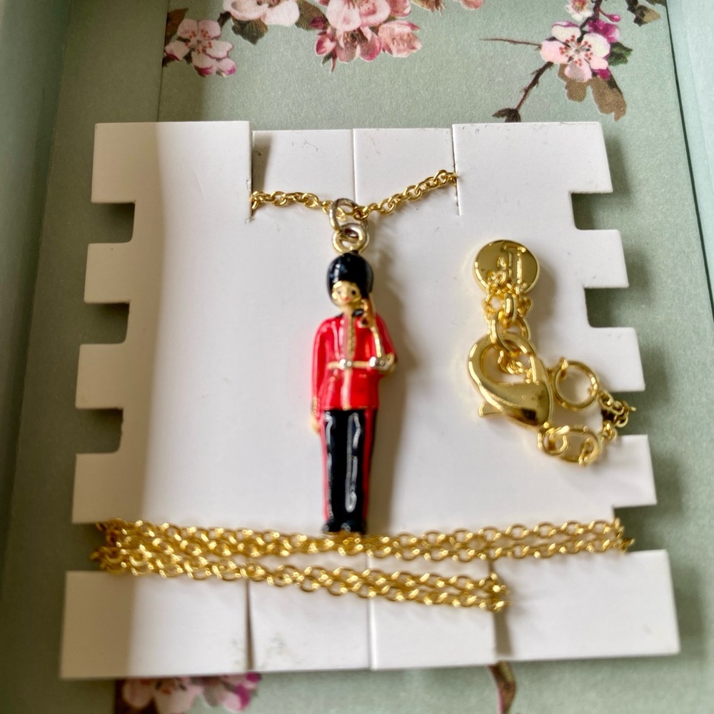 Fable of England Queen’s Guard Goldtone Necklace.